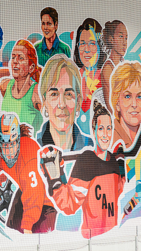 Murale – Le sport au féminin : Parcours de pionnières et d’élites